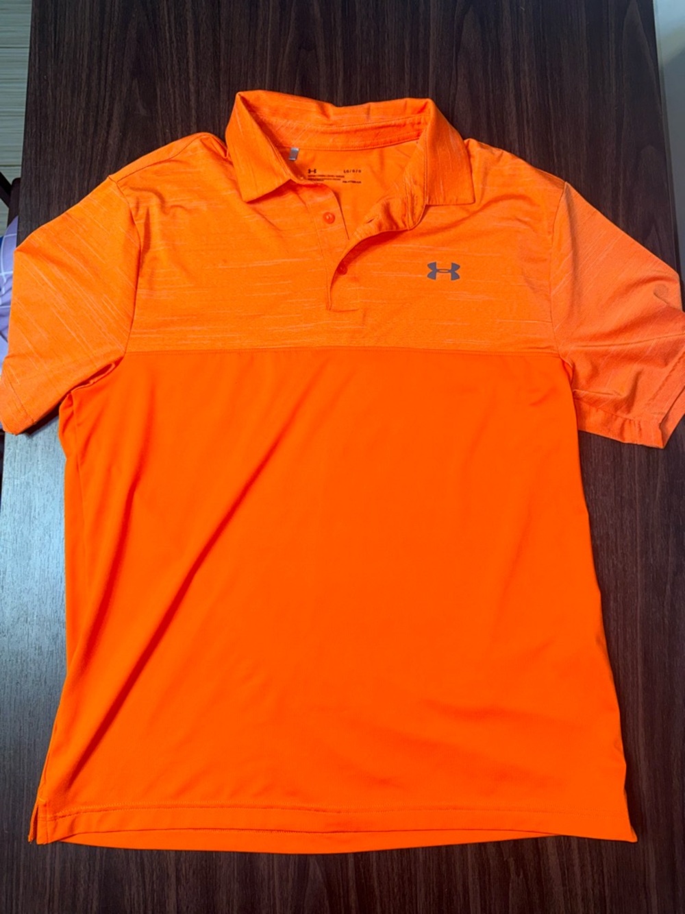 UA SZ LG Men’s Bright Orange Polo Shirt